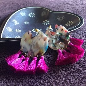 Acrylic & Tassel Earrings